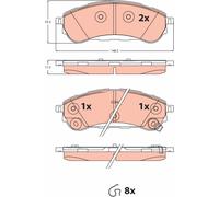 TRW Brake Pad Set GDB2529 - Disc Brake - Fits FORD RANGER (TKE) 2018 - UK Stock