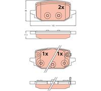 Brake Pad Set, disc brake TRW GDB2546 for NISSAN QASHQAI III (J12) 1.5 2022-2025