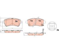 TRW GDB2580 Brake pad set