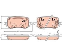 TRW GDB2615 Brake pad set