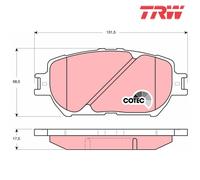 Brake Pad Set, disc brake TRW GDB3314 For TOYOTA, LEXUS