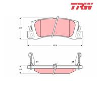 Brake Pad Set, disc brake TRW GDB3329 For TOYOTA