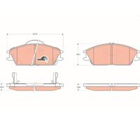 Brake Pad Set, disc brake TRW GDB3331