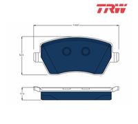 Brake Pad Set, disc brake TRW GDB3332BTE For RENAULT