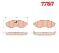 Brake Pad Set, disc brake TRW GDB3347 For CHEVROLET, DAEWOO