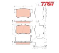 Brake Pad Set, disc brake TRW GDB3447 For HONDA, SUZUKI
