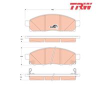 Brake Pad Set, disc brake TRW GDB3502 For NISSAN