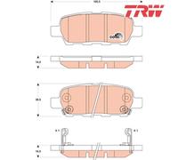 Brake Pad Set, disc brake TRW GDB3507 For NISSAN, INFINITI, RENAULT