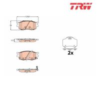 Brake Pad Set, disc brake TRW GDB3626 For HYUNDAI