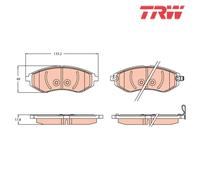 Brake Pad Set, disc brake TRW GDB3634 For CHEVROLET, DAEWOO
