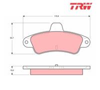 Brake Pad Set, disc brake TRW GDB4084 For FORD