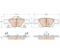 Brake Pad Set, disc brake TRW GDB4448