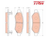 Brake Pad Set, disc brake TRW GDB4602 For CADILLAC, CHEVROLET