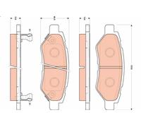 TRW GDB4602 Brake pad set