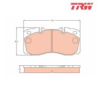 Brake Pad Set, disc brake TRW GDB5068 For IVECO