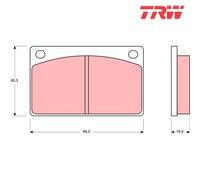Brake Pad Set, disc brake TRW GDB576 For VOLVO