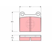 Brake Pad Set, Disc Brake TRW GDB648 (1 Set - 4 Piece)