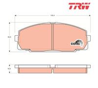 Brake Pad Set, disc brake TRW GDB770 For TOYOTA