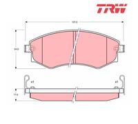Brake Pad Set, disc brake TRW GDB895 For HYUNDAI, KIA