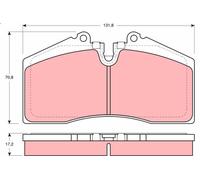 Brake Pad Set, disc brake TRW GDB966 PORSCHE 968 3 1991-1995