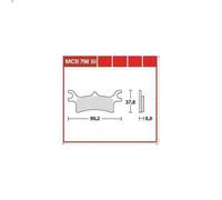 Brake Pad Set, disc brake TRW MCB798SI for Polaris Sportsman 400 2004-2004