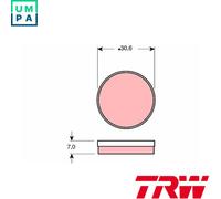 BRAKE PAD SET DISC PARKING BRAKE GDB271 FOR CITROËN MEHARI DYANE GS/Break 0.6L