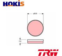 BRAKE PAD SET DISC PARKING BRAKE GDB271 FOR CITROËN MEHARI DYANE GS/Break 0.6L