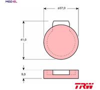 TRW GDB272 Brake Pad Set, disc parking brake