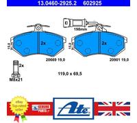 Brake pads 13.0460-2925.2 ATE for AUDI 100 C3 Saloon 200 C3 Saloon QUATTRO