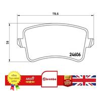 Brake Pad Set For Audi A4 09-16 A5 07-17 Q5 08-17 8K0698451A