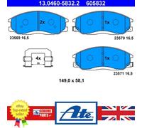 Brake pads 13.0460-5832.2 ATE for SSANGYONG HYUNDAI DAEWOO