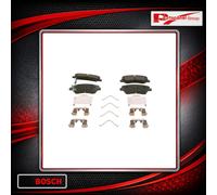 Bosch Brake Pad Set Front Low-Metallic 133mm Spring Anti-Squeak Plate 0986424951