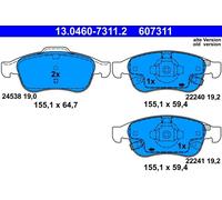 DISC BRAKE PADS SET FOR JEEP FIAT EJK 55263113 55263087 EBT 500X 334 ATE