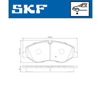 Braking Disc Brake Brake Pad Set SKF VKBP 80213 Fits Mercedes-Benz Marco Polo