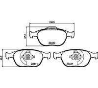 HELLA 8DB 355 009-561 Brake pad set