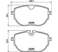 Brake pads 8DB 355 040-921 HELLA for VW CARAVELLE Mk VI TRANSPORTER Mk VI Van
