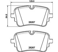 Brake Pad Set HELLA 8DB 355 041-001 Fits Audi VW A6 Allroad A7 A8 e-Tron Q7 Q8