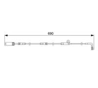 Bosch Brake Pad Wear Sensor 1 987 473 046 – Disc Brake – for BMW 5/E60/E61/E63