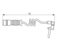 Brake pad wear sensor Disc Brake 1 987 473 057 BOSCH for MERCEDES-BENZ PUCH