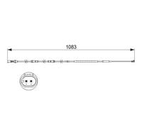 Bosch Wear Sensor Front Brake Pad AP828 - 1987473500