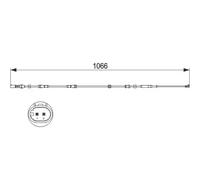 Brake pad wear sensor Disc Brake 1 987 473 501 BOSCH for BMW ROLLS-ROYCE
