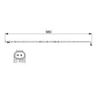 Bosch Brake Pad Wear Sensor 1 987 473 502 – BMW Z4 Roadster (E89) N52B25 2.5L – 1 pc