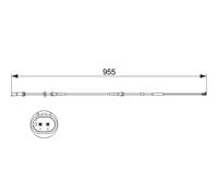 Bosch Brake Pad Wear Sensor 1987473511 – Front Warning Contact Wire – for BMW X3/X4