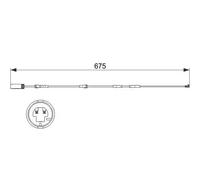 Bosch Wear Sensor Front Brake Pad AP844 - 1987473516