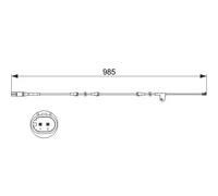 Brake pad wear sensor Disc Brake 1 987 473 520 BOSCH for BMW X5 X6