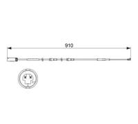 Brake pad wear sensor Disc Brake 1 987 473 522 BOSCH for MINI MINI COUNTRYMAN