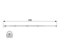 Brake pad wear sensor Disc Brake 1 987 474 513 BOSCH for JAGUAR XF I XJ