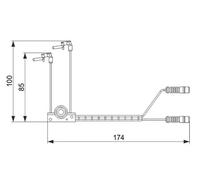 Brake pad wear sensor Disc Brake 1 987 474 584 BOSCH for MERCEDES-BENZ PUCH