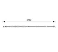 Brake pad wear sensor Disc Brake 1 987 474 585 BOSCH for OPEL VECTRA C