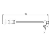 Brake pad wear sensor Disc Brake 1 987 474 901 BOSCH for MERCEDES-BENZ PUCH